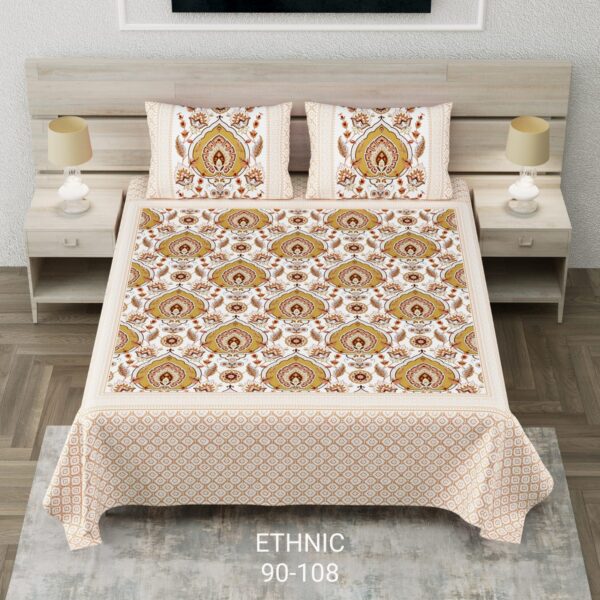 Jaipuri Double Bedsheet Ethnic Print