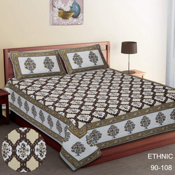 Jaipuri Double Bedsheet Ethnic Print
