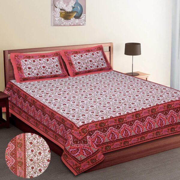 Cotton Jaipuri Double Bedsheet under 500 Rupees