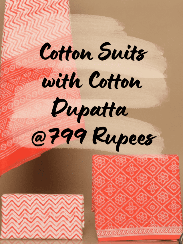 Jaipuri Cotton Suits with Cotton Dupatta